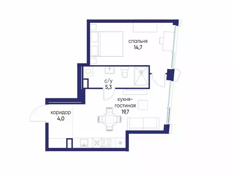 1-комнатная квартира: Москва, СЗАО, район Хорошёво-Мнёвники, посёлок ...
