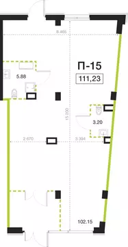 Помещение свободного назначения (111.23 м)
