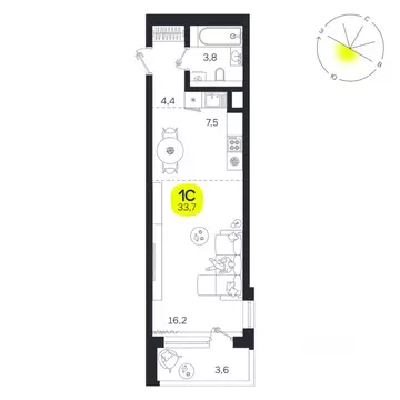 Студия Свердловская область, Екатеринбург Южная Ботаника жилрайон, ...