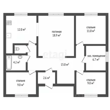 Дом в Мордовия, Рузаевский район, с. Левжа ул. Тарханка, 33 (100 м)