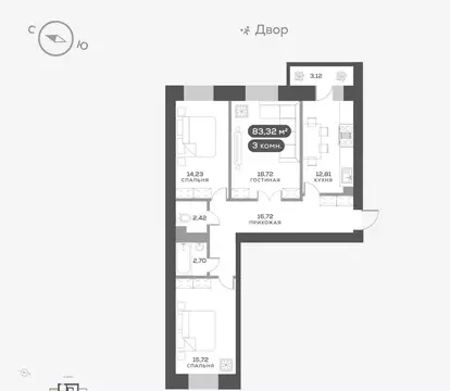 3-к кв. Красноярский край, Красноярск ул. Академгородок, 80 (83.0 м)