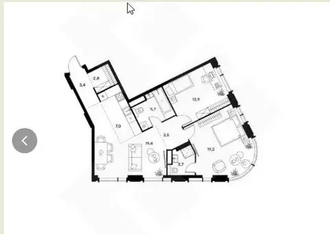3-комнатная квартира: Москва, Профсоюзная улица, 2/22 (78.6 м)