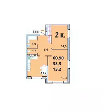 2-к кв. Краснодарский край, Туапсинский муниципальный округ, с. Агой ...