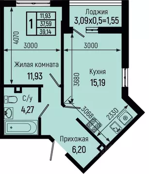 1-к кв. Краснодарский край, Туапсинский муниципальный округ, с. Небуг ...