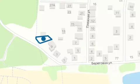 Участок в Татарстан, Зеленодольск Пляжная ул., 13 (3.76 сот.)