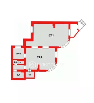 Помещение свободного назначения в Санкт-Петербург просп. Луначарского, ...