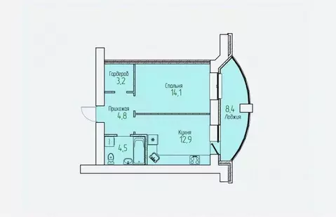 1-к кв. Кировская область, Киров Полевая ул., 11 (43.7 м)