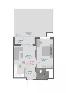 2-к кв. Воронежская область, Новоусманский район, пос. Отрадное ул. ...