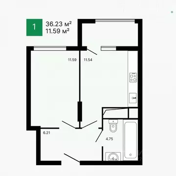 1-к кв. Пензенская область, Пенза ул. Кордон Студеный, 48 (34.1 м)