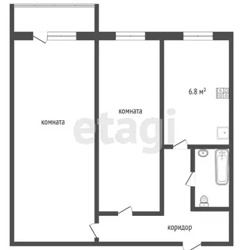 2-к кв. Ярославская область, Ярославль ул. Урицкого, 52 (45.4 м)