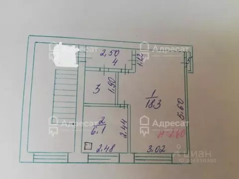 1-к кв. Волгоградская область, Городищенский район, Россошенское ...