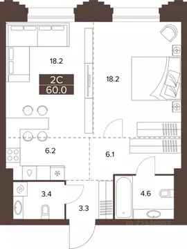 2-к кв. Алтайский край, Барнаул Социалистический просп., 97 (60.0 м)