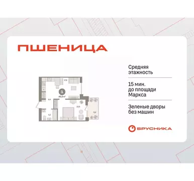 1-к кв. Новосибирская область, Новосибирский район, Краснообск рп ...