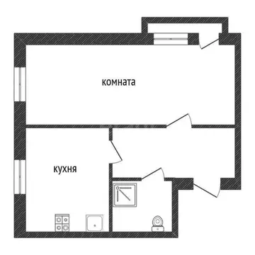 1-комнатная квартира: Глажево, 16 (32 м)