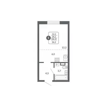 Студия Кировская область, Киров ул. Пушкина, 25 (26.2 м)