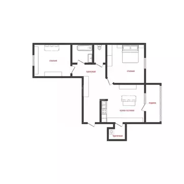 2-к кв. Смоленская область, Смоленск проезд Ипподромный, 7 (65.6 м)