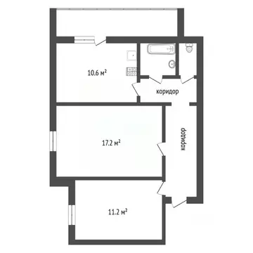 2-к кв. Воронежская область, Воронеж ул. Туполева, 24 (52.1 м)