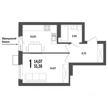 1-к кв. Башкортостан, Уфа Глумилино жилрайон, Холмогоры жилой комплекс ...