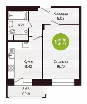 1-к кв. Чувашия, Новочебоксарск ул. Воинов-интернационалистов, поз24 ...