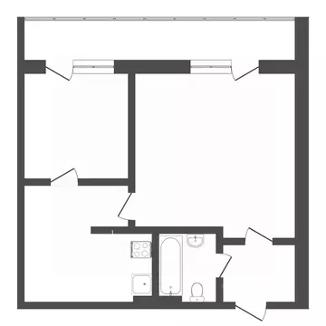 2-к кв. Тюменская область, Тюмень ул. Бабарынка, 16б (35.0 м)