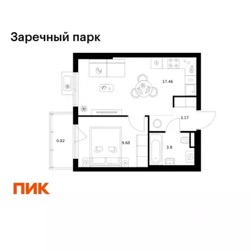 1-к кв. Ленинградская область, Всеволожский район, д. Новое Девяткино ...