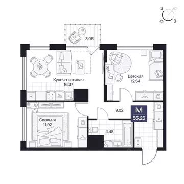 2-к кв. Волгоградская область, Волгоград просп. Имени В.И. Ленина, 59Г ...