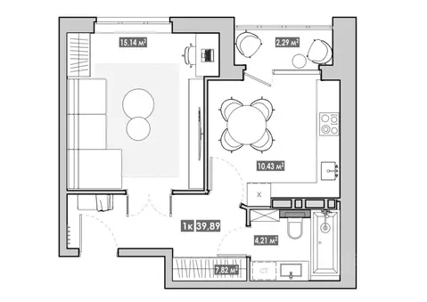 1-к кв. Приморский край, Артем  (39.89 м)