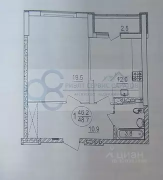 1-к кв. Саратовская область, Энгельс ул. Маяковского, 47А (48.7 м)