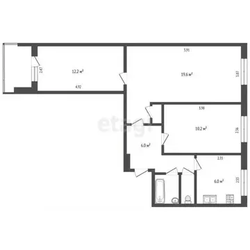 3-к кв. Татарстан, Набережные Челны 7-й комплекс, бул. 60-летия ...