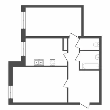 2-комнатная квартира: Тюмень, улица Николая Чаплина, 126 (52.4 м)