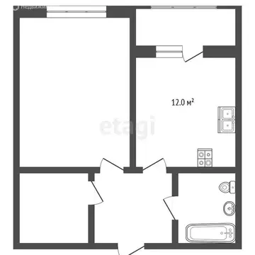 1-комнатная квартира: Анапа, Парковая улица, 61к1 (40.4 м)