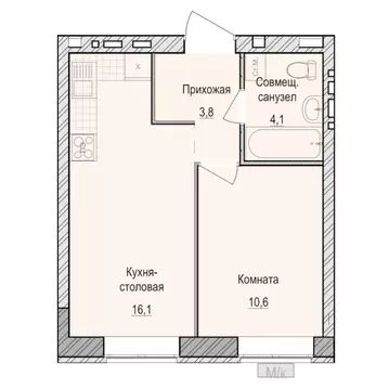 1-к кв. Удмуртия, Завьяловский район, с. Первомайский Санвилл жилой ...