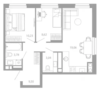 2-к кв. Астраханская область, Астрахань ул. Николая Островского, 148/1 ...