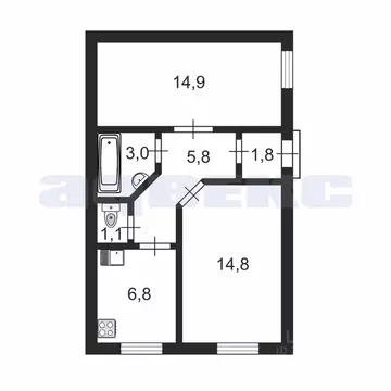 Помещение свободного назначения в Санкт-Петербург пер. Басков, 1/3 (48 ...