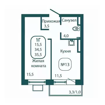 1-к кв. Московская область, Солнечногорск городской округ, Андреевка ...