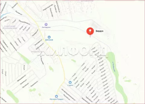 Участок в Новосибирская область, Бердск ул. Кирпичный Завод (10.17 ...