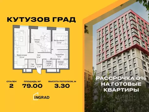 2-к кв. Москва ул. Петра Алексеева, 14 (79.0 м)