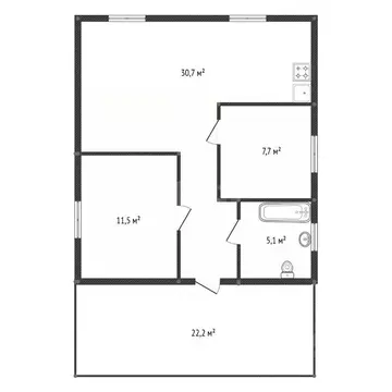 Дом в Башкортостан, Иглинский сельсовет, Родник СНТ 427 (77 м)