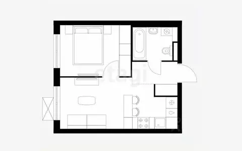 1-к кв. Ярославская область, Ярославль ул. Лескова, 44 (35.6 м)