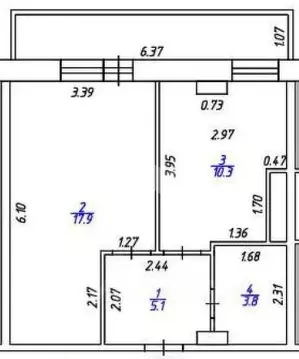 1-к кв. Удмуртия, Ижевск ул. Баранова, 96А (37.1 м)