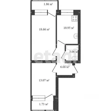 2-к кв. Вологодская область, Вологда Окружное ш., 32 (46.2 м)