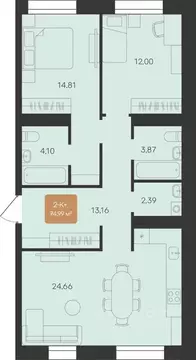 2-к кв. Ямало-Ненецкий АО, Новый Уренгой Уютный мкр,  (74.99 м)