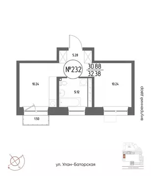 1-к кв. Иркутская область, Иркутск Макс жилой комплекс (32.38 м)