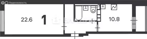 1-комнатная квартира: Москва, улица Светланова, 11к2 (70.3 м)