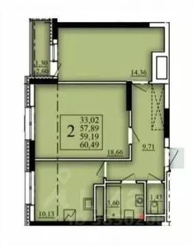 2-к кв. Башкортостан, Уфа Затон-Восточный жилрайон, Паруса жилой ...