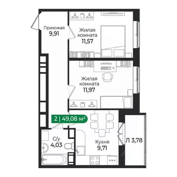 2-к кв. Ленинградская область, Сертолово Всеволожский район, Сертолово ...