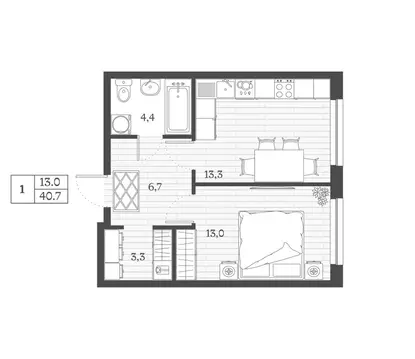 1-к кв. Дагестан, Дербент ул. Сальмана (40.7 м)