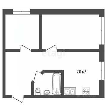 2-к кв. Владимирская область, Муром Кленовая ул., 3к1 (36.3 м)