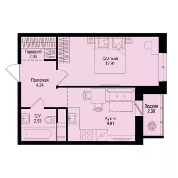 1-к кв. Ленинградская область, Всеволожский район, Заневское городское ...