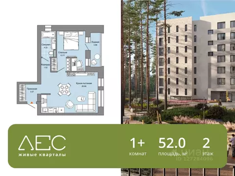 1-к кв. Свердловская область, Екатеринбург Широкая Речка мкр, Лес ...